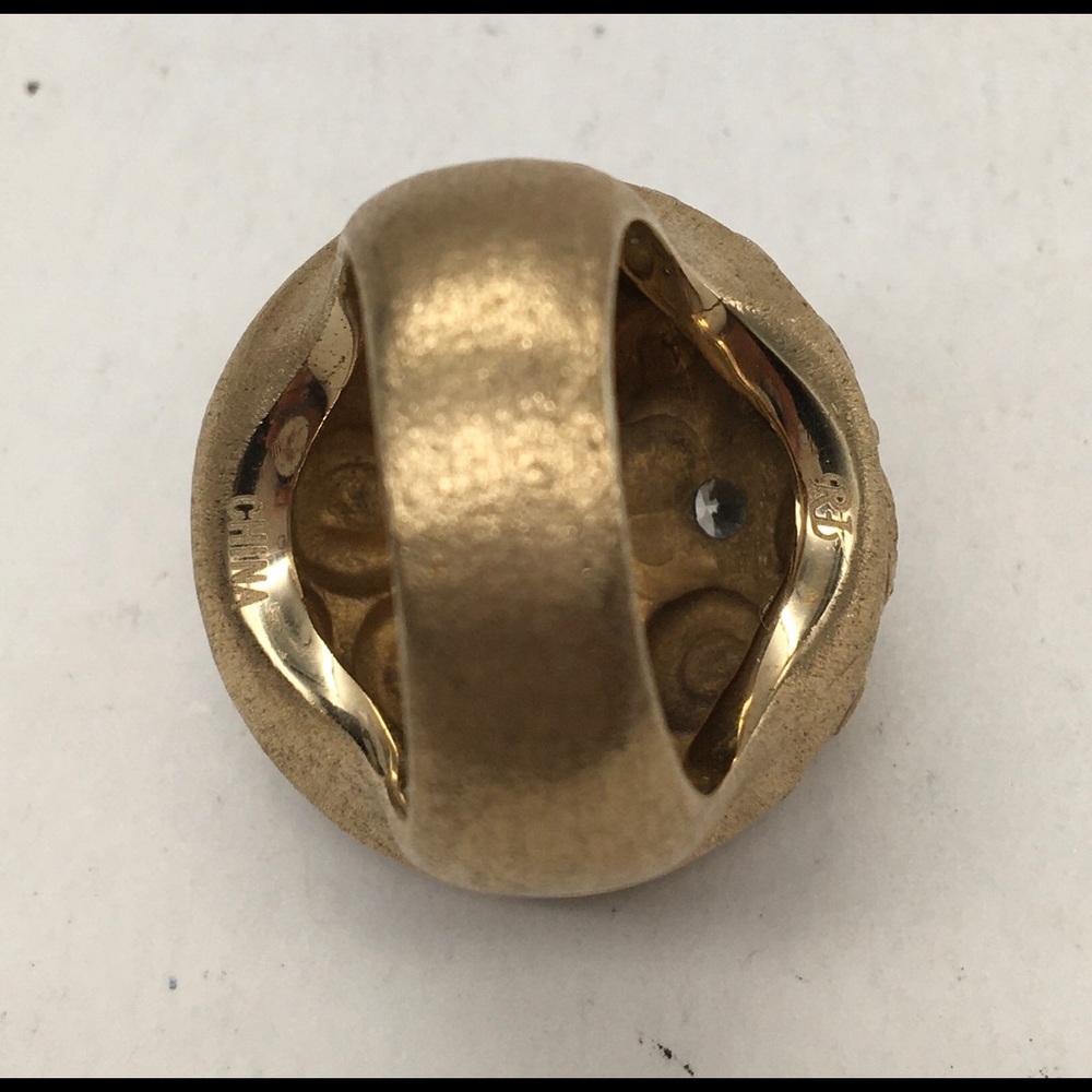 Rivka Friedman Gold Plated Huge Dome Ring - Picture 5 of 5